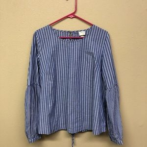 A new day striped blue top